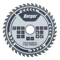 Körfűrésztárcsa 170x2,4x16mm Z24 keményfém váltófogazattal