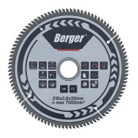 Körfűrésztárcsa HM 210x2,6x30mm Z100 FZ/TZ keményfém trapéz fogazattal