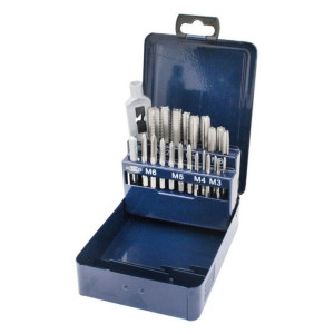 Kézi menetfúró készlet M3 - M12 HSS C126 fémdobozban