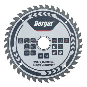 Körfűrésztárcsa 170x2,4x16mm Z24 keményfém váltófogazattal