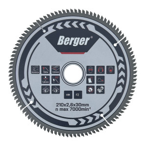 Körfűrésztárcsa HM 210x2,6x30mm Z100 FZ/TZ keményfém trapéz fogazattal