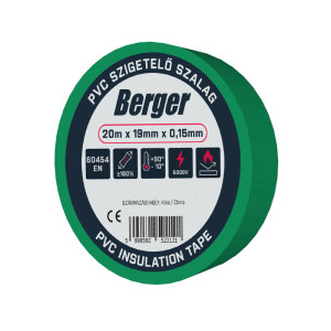 Szigetelőszalag zöld 20mx19mmx0,15mm