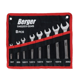 Villáskulcs készlet  8 részes 6-22mm CrV Berger