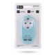 Hálózati adapter 1 földelt aljzat + 2 USB ( össz. 2.1A)